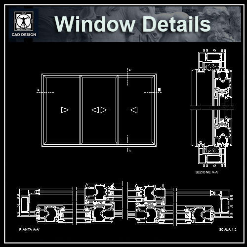 Windows Detail Drawings 2 - CAD Design | Download CAD Drawings | AutoCAD Blocks | AutoCAD Symbols | CAD Drawings | Architecture Details│Landscape Details | See more about AutoCAD, Cad Drawing and Architecture Details