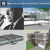 17 Projects of Mies Van Der Rohe Architecture Sketchup 3D Models - CAD Design | Download CAD Drawings | AutoCAD Blocks | AutoCAD Symbols | CAD Drawings | Architecture Details│Landscape Details | See more about AutoCAD, Cad Drawing and Architecture Details