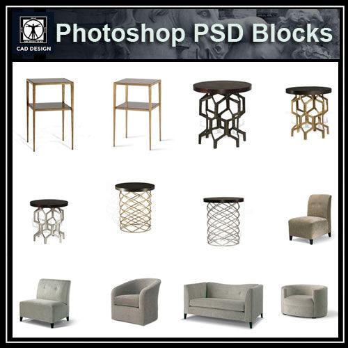 Photoshop Furniture Block Table ☆Photoshop PSD Blocks Interior