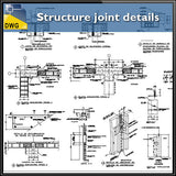 Structure joint details - CAD Design | Download CAD Drawings | AutoCAD Blocks | AutoCAD Symbols | CAD Drawings | Architecture Details│Landscape Details | See more about AutoCAD, Cad Drawing and Architecture Details