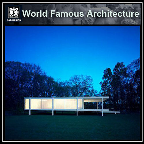 Ludwig Mies van der Rohe - Farnsworth House - CAD Design | Download CAD Drawings | AutoCAD Blocks | AutoCAD Symbols | CAD Drawings | Architecture Details│Landscape Details | See more about AutoCAD, Cad Drawing and Architecture Details