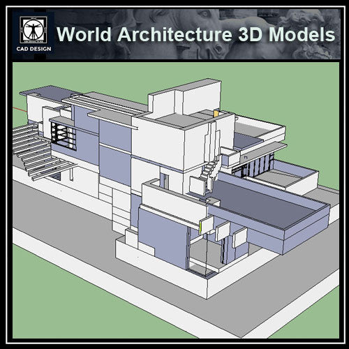 Sketchup 3D Architecture models-  Cascade house 3d - CAD Design | Download CAD Drawings | AutoCAD Blocks | AutoCAD Symbols | CAD Drawings | Architecture Details│Landscape Details | See more about AutoCAD, Cad Drawing and Architecture Details
