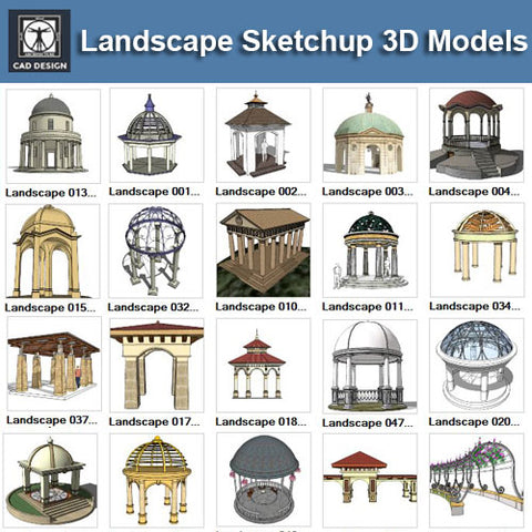 ●European Pavilion Sketchup 3D Models