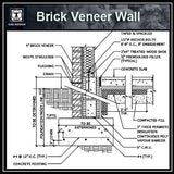 Free CAD Details-Brick Veneer Wall & Slab - CAD Design | Download CAD Drawings | AutoCAD Blocks | AutoCAD Symbols | CAD Drawings | Architecture Details│Landscape Details | See more about AutoCAD, Cad Drawing and Architecture Details