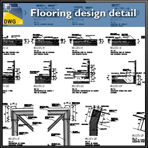 Floor design detail cad files - CAD Design | Download CAD Drawings | AutoCAD Blocks | AutoCAD Symbols | CAD Drawings | Architecture Details│Landscape Details | See more about AutoCAD, Cad Drawing and Architecture Details