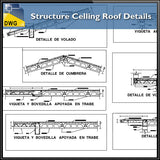 Structure Celling Roof Details - CAD Design | Download CAD Drawings | AutoCAD Blocks | AutoCAD Symbols | CAD Drawings | Architecture Details│Landscape Details | See more about AutoCAD, Cad Drawing and Architecture Details