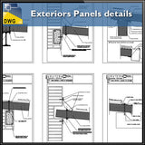 Exteriors Panels details dwg files - CAD Design | Download CAD Drawings | AutoCAD Blocks | AutoCAD Symbols | CAD Drawings | Architecture Details│Landscape Details | See more about AutoCAD, Cad Drawing and Architecture Details