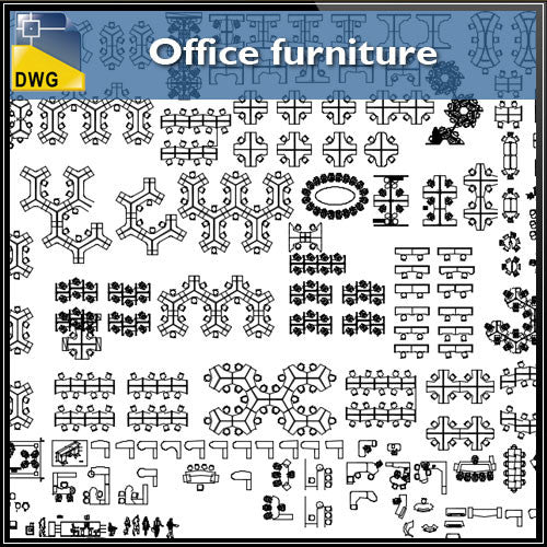 Office furniture – CAD Design | Free CAD Blocks,Drawings,Details