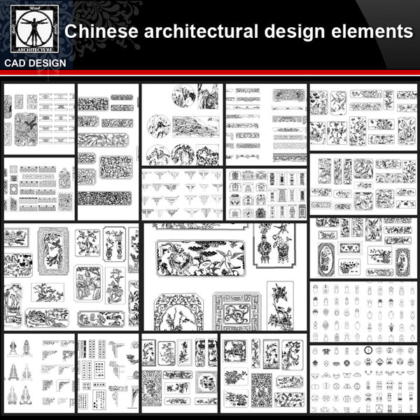 ★【Full Chinese Architecture Design CAD elements】All kinds of Chinese Architectural CAD Drawings Bundle - CAD Design | Download CAD Drawings | AutoCAD Blocks | AutoCAD Symbols | CAD Drawings | Architecture Details│Landscape Details | See more about AutoCAD, Cad Drawing and Architecture Details