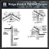 【Ridge Eave & Parapet Details】 -Download CAD Details | AutoCAD Blocks ...