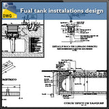 Fual tank insttalations design and detail guide in autocad dwg files - CAD Design | Download CAD Drawings | AutoCAD Blocks | AutoCAD Symbols | CAD Drawings | Architecture Details│Landscape Details | See more about AutoCAD, Cad Drawing and Architecture Details