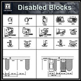 Disabled cad blocks 2 - CAD Design | Download CAD Drawings | AutoCAD Blocks | AutoCAD Symbols | CAD Drawings | Architecture Details│Landscape Details | See more about AutoCAD, Cad Drawing and Architecture Details