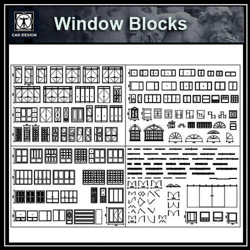 Windows Blocks - CAD Design | Download CAD Drawings | AutoCAD Blocks | AutoCAD Symbols | CAD Drawings | Architecture Details│Landscape Details | See more about AutoCAD, Cad Drawing and Architecture Details