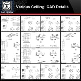 ★【Ceiling line,Corner flower,Parquet Autocad Blocks V2】All kinds of Ceiling design CAD drawings Bundle - CAD Design | Download CAD Drawings | AutoCAD Blocks | AutoCAD Symbols | CAD Drawings | Architecture Details│Landscape Details | See more about AutoCAD, Cad Drawing and Architecture Details