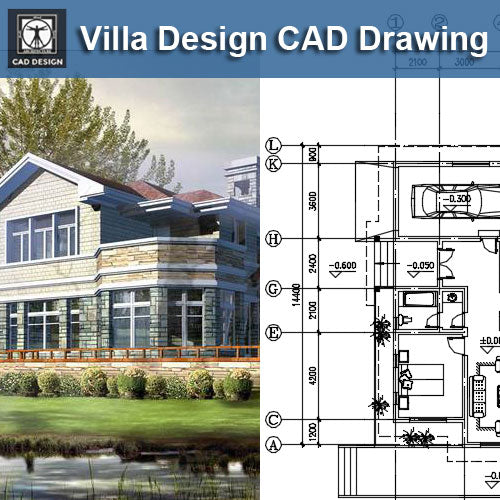 Villa Design CAD Drawings V16 - CAD Design | Download CAD Drawings | AutoCAD Blocks | AutoCAD Symbols | CAD Drawings | Architecture Details│Landscape Details | See more about AutoCAD, Cad Drawing and Architecture Details