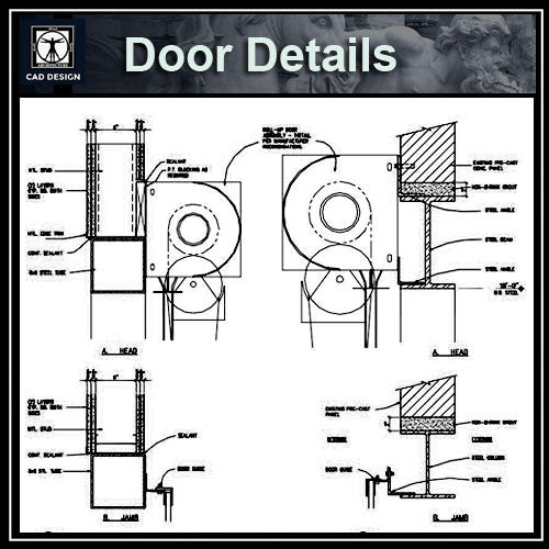 Free CAD Details- Door Details - CAD Design | Download CAD Drawings | AutoCAD Blocks | AutoCAD Symbols | CAD Drawings | Architecture Details│Landscape Details | See more about AutoCAD, Cad Drawing and Architecture Details