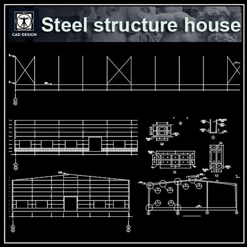 Steel Structure Building - CAD Design | Download CAD Drawings | AutoCAD Blocks | AutoCAD Symbols | CAD Drawings | Architecture Details│Landscape Details | See more about AutoCAD, Cad Drawing and Architecture Details