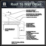 Free CAD Details-Roof To Wall Detail - CAD Design | Download CAD Drawings | AutoCAD Blocks | AutoCAD Symbols | CAD Drawings | Architecture Details│Landscape Details | See more about AutoCAD, Cad Drawing and Architecture Details