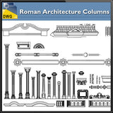 Free Roman Architecture Columns Blocks - CAD Design | Download CAD Drawings | AutoCAD Blocks | AutoCAD Symbols | CAD Drawings | Architecture Details│Landscape Details | See more about AutoCAD, Cad Drawing and Architecture Details