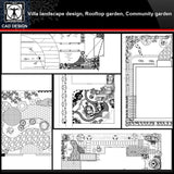 ★【Villa Landscape design,Rooftop garden,Community garden CAD Drawings Bundle V.4】All kinds of Landscape design CAD Drawings - CAD Design | Download CAD Drawings | AutoCAD Blocks | AutoCAD Symbols | CAD Drawings | Architecture Details│Landscape Details | See more about AutoCAD, Cad Drawing and Architecture Details