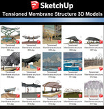 【Sketchup 3D Models】19 Types of Tensioned Membrane Structure Sketchup Models V.1 - CAD Design | Download CAD Drawings | AutoCAD Blocks | AutoCAD Symbols | CAD Drawings | Architecture Details│Landscape Details | See more about AutoCAD, Cad Drawing and Architecture Details