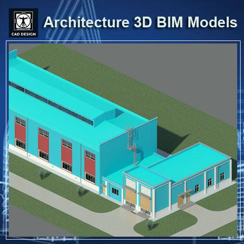 Factory Building- BIM 3D Models - CAD Design | Download CAD Drawings | AutoCAD Blocks | AutoCAD Symbols | CAD Drawings | Architecture Details│Landscape Details | See more about AutoCAD, Cad Drawing and Architecture Details