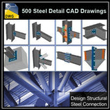 Over 500+ various type of Steel Structure Details CAD Drawings - CAD Design | Download CAD Drawings | AutoCAD Blocks | AutoCAD Symbols | CAD Drawings | Architecture Details│Landscape Details | See more about AutoCAD, Cad Drawing and Architecture Details