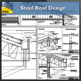 Steel Roof Design - CAD Design | Download CAD Drawings | AutoCAD Blocks | AutoCAD Symbols | CAD Drawings | Architecture Details│Landscape Details | See more about AutoCAD, Cad Drawing and Architecture Details