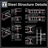 Free Steel Structure Details 5 - CAD Design | Download CAD Drawings | AutoCAD Blocks | AutoCAD Symbols | CAD Drawings | Architecture Details│Landscape Details | See more about AutoCAD, Cad Drawing and Architecture Details