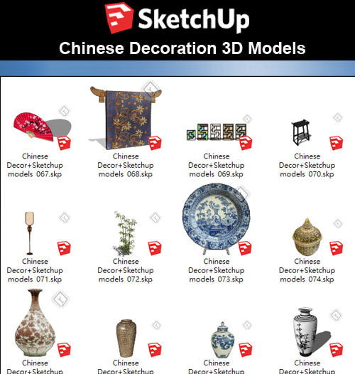 【Sketchup 3D Models】41 Types of Chinese Decor Elements  Sketchup models V.2 - CAD Design | Download CAD Drawings | AutoCAD Blocks | AutoCAD Symbols | CAD Drawings | Architecture Details│Landscape Details | See more about AutoCAD, Cad Drawing and Architecture Details