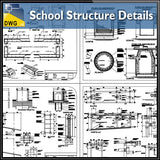 School Structure Details - CAD Design | Download CAD Drawings | AutoCAD Blocks | AutoCAD Symbols | CAD Drawings | Architecture Details│Landscape Details | See more about AutoCAD, Cad Drawing and Architecture Details