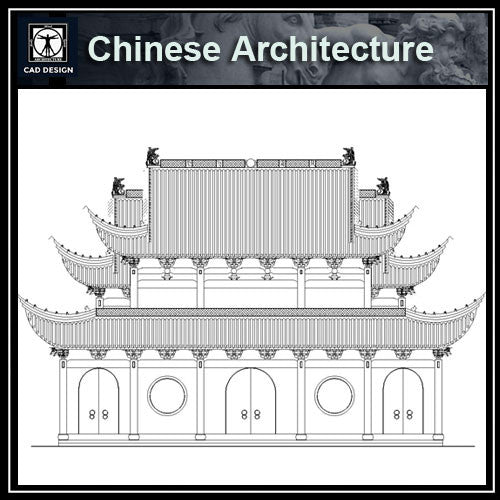 Chinese Architecture CAD Drawings-Stage, ancestral hall - CAD Design | Download CAD Drawings | AutoCAD Blocks | AutoCAD Symbols | CAD Drawings | Architecture Details│Landscape Details | See more about AutoCAD, Cad Drawing and Architecture Details