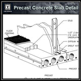 Free CAD Details-Precast Concrete Slab Detail (ISO) - CAD Design | Download CAD Drawings | AutoCAD Blocks | AutoCAD Symbols | CAD Drawings | Architecture Details│Landscape Details | See more about AutoCAD, Cad Drawing and Architecture Details