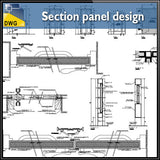 Section panel design - CAD Design | Download CAD Drawings | AutoCAD Blocks | AutoCAD Symbols | CAD Drawings | Architecture Details│Landscape Details | See more about AutoCAD, Cad Drawing and Architecture Details