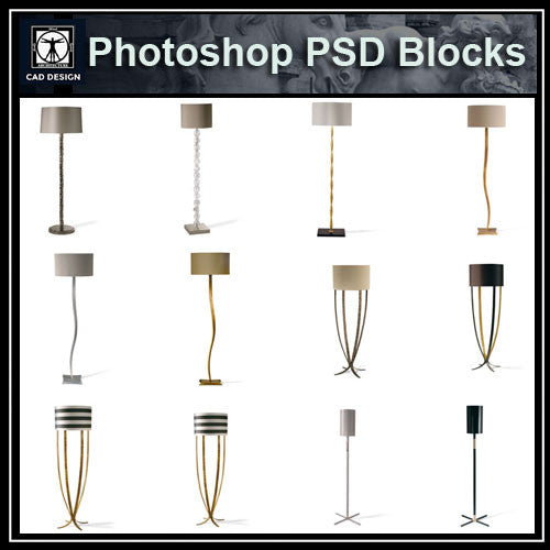 Photoshop PSD Floor_Lamps Blocks - CAD Design | Download CAD Drawings | AutoCAD Blocks | AutoCAD Symbols | CAD Drawings | Architecture Details│Landscape Details | See more about AutoCAD, Cad Drawing and Architecture Details