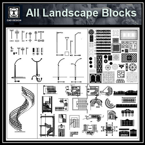 All Landscape Blocks - CAD Design | Download CAD Drawings | AutoCAD Blocks | AutoCAD Symbols | CAD Drawings | Architecture Details│Landscape Details | See more about AutoCAD, Cad Drawing and Architecture Details