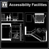 Accessibility Facilities Drawings V4 - CAD Design | Download CAD Drawings | AutoCAD Blocks | AutoCAD Symbols | CAD Drawings | Architecture Details│Landscape Details | See more about AutoCAD, Cad Drawing and Architecture Details