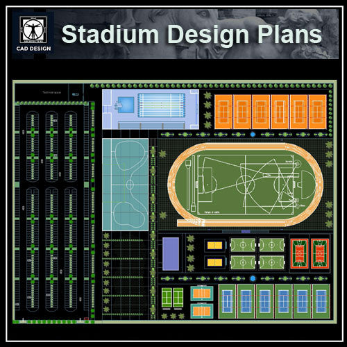 Stadium Plans - CAD Design | Download CAD Drawings | AutoCAD Blocks | AutoCAD Symbols | CAD Drawings | Architecture Details│Landscape Details | See more about AutoCAD, Cad Drawing and Architecture Details