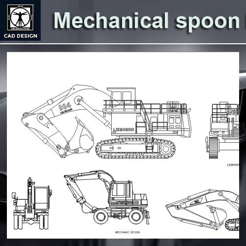 Mechanical spoon Blocks - CAD Design | Download CAD Drawings | AutoCAD Blocks | AutoCAD Symbols | CAD Drawings | Architecture Details│Landscape Details | See more about AutoCAD, Cad Drawing and Architecture Details