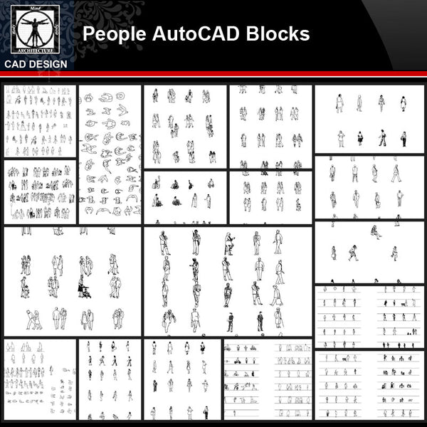 ★【People Autocad Blocks Collections】All kinds of People CAD Blocks - CAD Design | Download CAD Drawings | AutoCAD Blocks | AutoCAD Symbols | CAD Drawings | Architecture Details│Landscape Details | See more about AutoCAD, Cad Drawing and Architecture Details