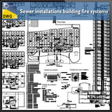 Sewer installations building fire systems - CAD Design | Download CAD Drawings | AutoCAD Blocks | AutoCAD Symbols | CAD Drawings | Architecture Details│Landscape Details | See more about AutoCAD, Cad Drawing and Architecture Details