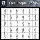 People Blocks Bundle 1 - CAD Design | Download CAD Drawings | AutoCAD Blocks | AutoCAD Symbols | CAD Drawings | Architecture Details│Landscape Details | See more about AutoCAD, Cad Drawing and Architecture Details