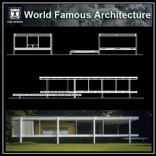 Farnsworth house - CAD Design | Download CAD Drawings | AutoCAD Blocks | AutoCAD Symbols | CAD Drawings | Architecture Details│Landscape Details | See more about AutoCAD, Cad Drawing and Architecture Details