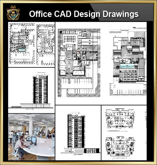 Autocad Business Example Office, Commercial building, mixed business | CAD Download – CAD Design ...