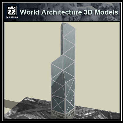 Sketchup 3D Architecture models- Bank of china 3D - CAD Design | Download CAD Drawings | AutoCAD Blocks | AutoCAD Symbols | CAD Drawings | Architecture Details│Landscape Details | See more about AutoCAD, Cad Drawing and Architecture Details