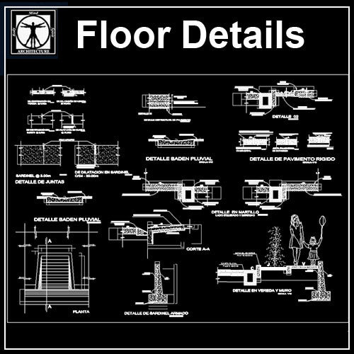 Floor Details - CAD Design | Download CAD Drawings | AutoCAD Blocks | AutoCAD Symbols | CAD Drawings | Architecture Details│Landscape Details | See more about AutoCAD, Cad Drawing and Architecture Details