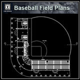Baseball Field Plans - CAD Design | Download CAD Drawings | AutoCAD Blocks | AutoCAD Symbols | CAD Drawings | Architecture Details│Landscape Details | See more about AutoCAD, Cad Drawing and Architecture Details