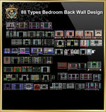 88 Types of Bedroom Back Wall Design CAD Drawings - CAD Design | Download CAD Drawings | AutoCAD Blocks | AutoCAD Symbols | CAD Drawings | Architecture Details│Landscape Details | See more about AutoCAD, Cad Drawing and Architecture Details