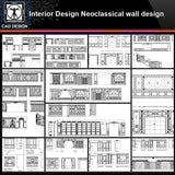 ★【Interior design Neoclassical wall design V1】All kinds of Neoclassical wall design CAD drawings Bundle - CAD Design | Download CAD Drawings | AutoCAD Blocks | AutoCAD Symbols | CAD Drawings | Architecture Details│Landscape Details | See more about AutoCAD, Cad Drawing and Architecture Details