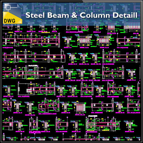 Steel Details – CAD Design | Free CAD Blocks,Drawings,Details